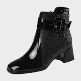 Samara | Leather Ankle Boots with Heel