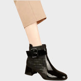 Samara | Leather Ankle Boots with Heel