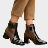 Samara | Leather Ankle Boots with Heel