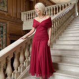 Calen | Off Shoulder Flow Midi Dress