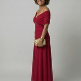 Calen | Off Shoulder Flow Midi Dresses