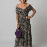 Calen | Off Shoulder Flow Midi Dress