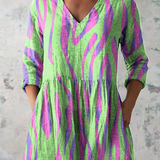 Oceane | Long Blouse with V-Neck