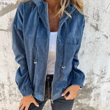 Louise™ Corduroy Hooded Zip Jacket