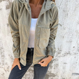 Louise™ Corduroy Hooded Zip Jacket