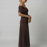 Calen | Off Shoulder Flow Midi Dress