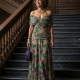 Calen | Off Shoulder Flow Midi Dresses
