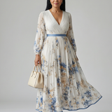 Rielle | Pleated Wrap Midi Dress