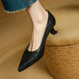 Belle Genuine Leather High Heel Shoes