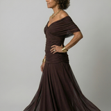 Calen | Off Shoulder Flow Midi Dresses