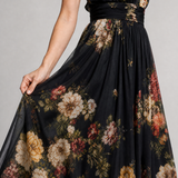 Sior | Floral Halter Neck Midi Dress