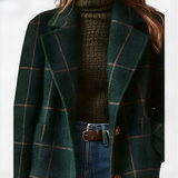 Kora™ Long Tweed Plaid Coat