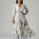 Rielle | Pleated Wrap Midi Dress