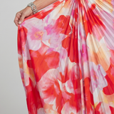 Taya | One Shoulder Pleated Bodice Midi Dress