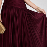 Lemar | Sleeveless Pleated V Neck Midi Dress