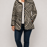 MARIAH™ | Quilted Jacket with Hand-Drawn Retro Circular Design