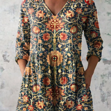 Celine | Long Blouse with V-Neck