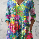 Maelle | Long Blouse with V-Neck
