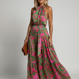 Rowen | Draped Halter Midi Dress