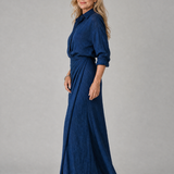 Mirque | Long Sleeve Wrap Front Maxi Dress
