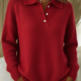 Jovie | V-Neck Polo Sweater