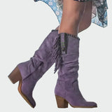 Frederica | Suede Cowboy Boots
