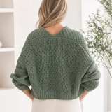 Evelyn Chunky Knit Cardigan - Forest