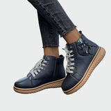 Ankle High Leather Orthopedic Boots