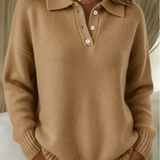 Jovie | V-Neck Polo Sweater