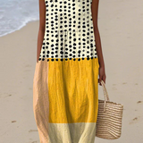 Juniper™ | Polka Colorblock Midi Dress