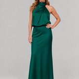 Nopal | Sleeveless Draped Neck Midi Dress