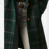 Kora™ Long Tweed Plaid Coat