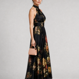 Sior | Floral Halter Neck Midi Dress