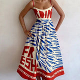 Winslowe | Coastal Art Midi Dress