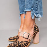 Geneva | Bold leopard print block heels