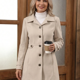Alina - Elegant Wool-Blend Coat