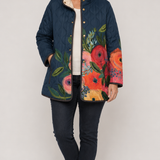 ALEXIS™ | Vintage Floral Print Quilted Jacket