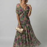 Calen | Off Shoulder Flow Midi Dress