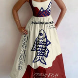 Merriton | Coastal Sketch Midi Dress