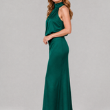 Nopal | Sleeveless Draped Neck Midi Dress