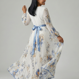 Rielle | Pleated Wrap Midi Dress