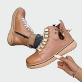 Ankle High Leather Orthopedic Boots