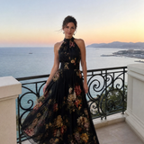 Sior | Floral Halter Neck Midi Dress