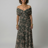 Calen | Off Shoulder Flow Midi Dresses