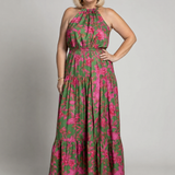 Rowen | Draped Halter Midi Dress