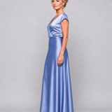 Samouse | Cap Sleeve Wrap Bodice Maxi Dress