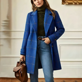 Kora™ Long Tweed Plaid Coat