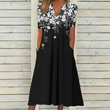 Sage | Vintage Dress with Floral Print