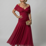 Calen | Off Shoulder Flow Midi Dress