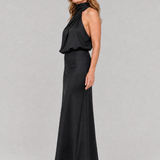 Nopal | Sleeveless Draped Neck Midi Dress